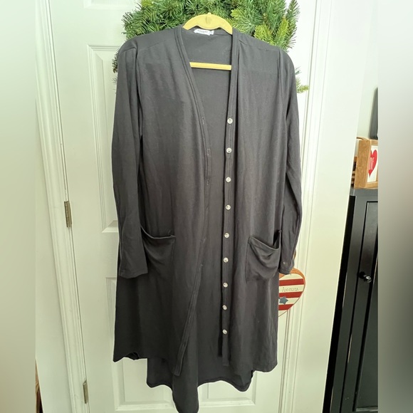 Other - Duster nwot button up, looks gray but is blackish gray,size large